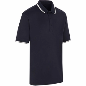 Fashion Fit ProQuip Sub7 Plain Polo Shirt - Navy/White
