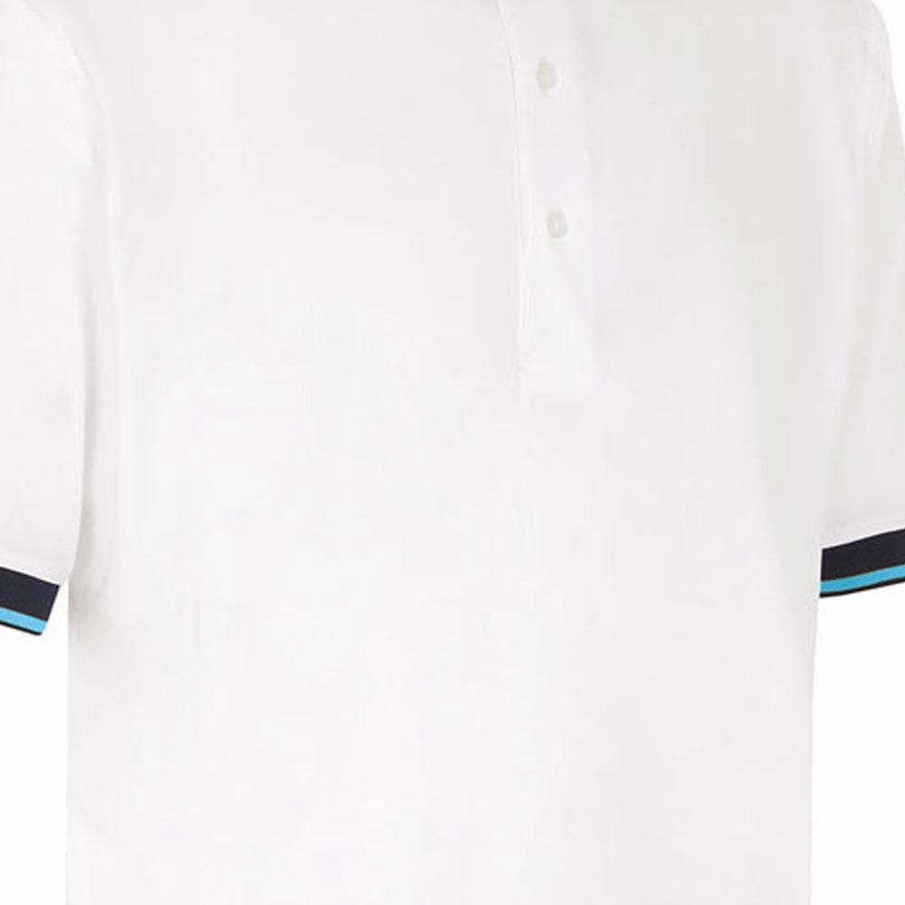 ProQuip Sub7 Plain Polo Shirt - White/Azure AntiStaticFinish spandex blend
