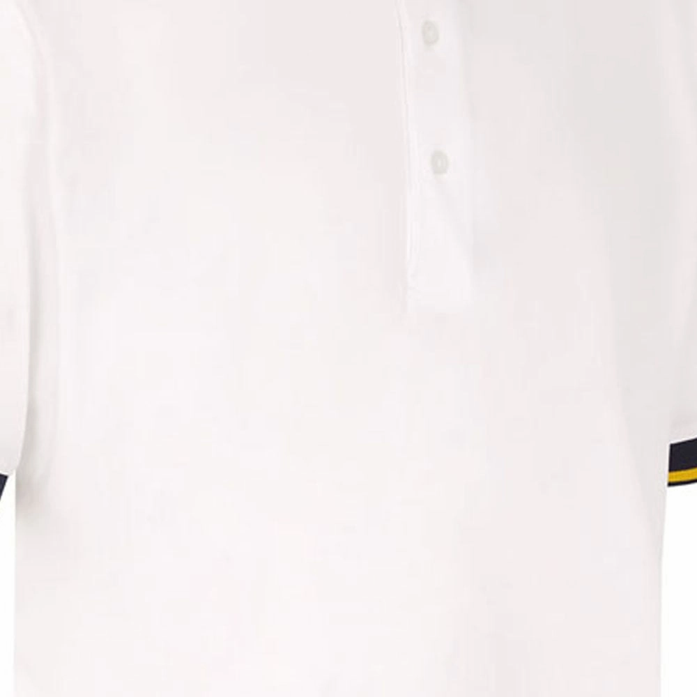 Elderly Comfort Cool Fit ProQuip Sub7 Plain Polo Shirt - White/Gold