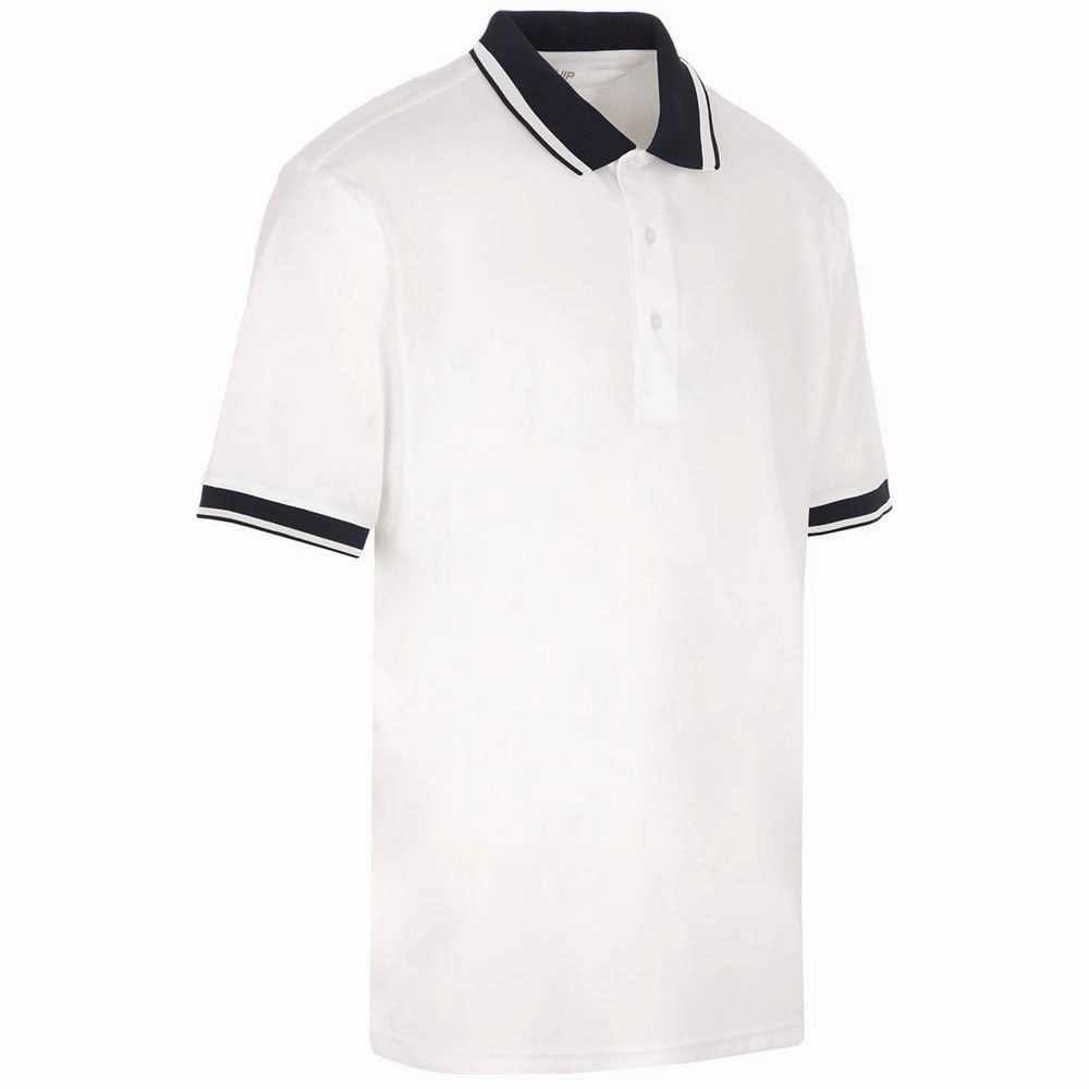ProQuip Sub7 Plain Polo Shirt - White/White Breathable Style petite size