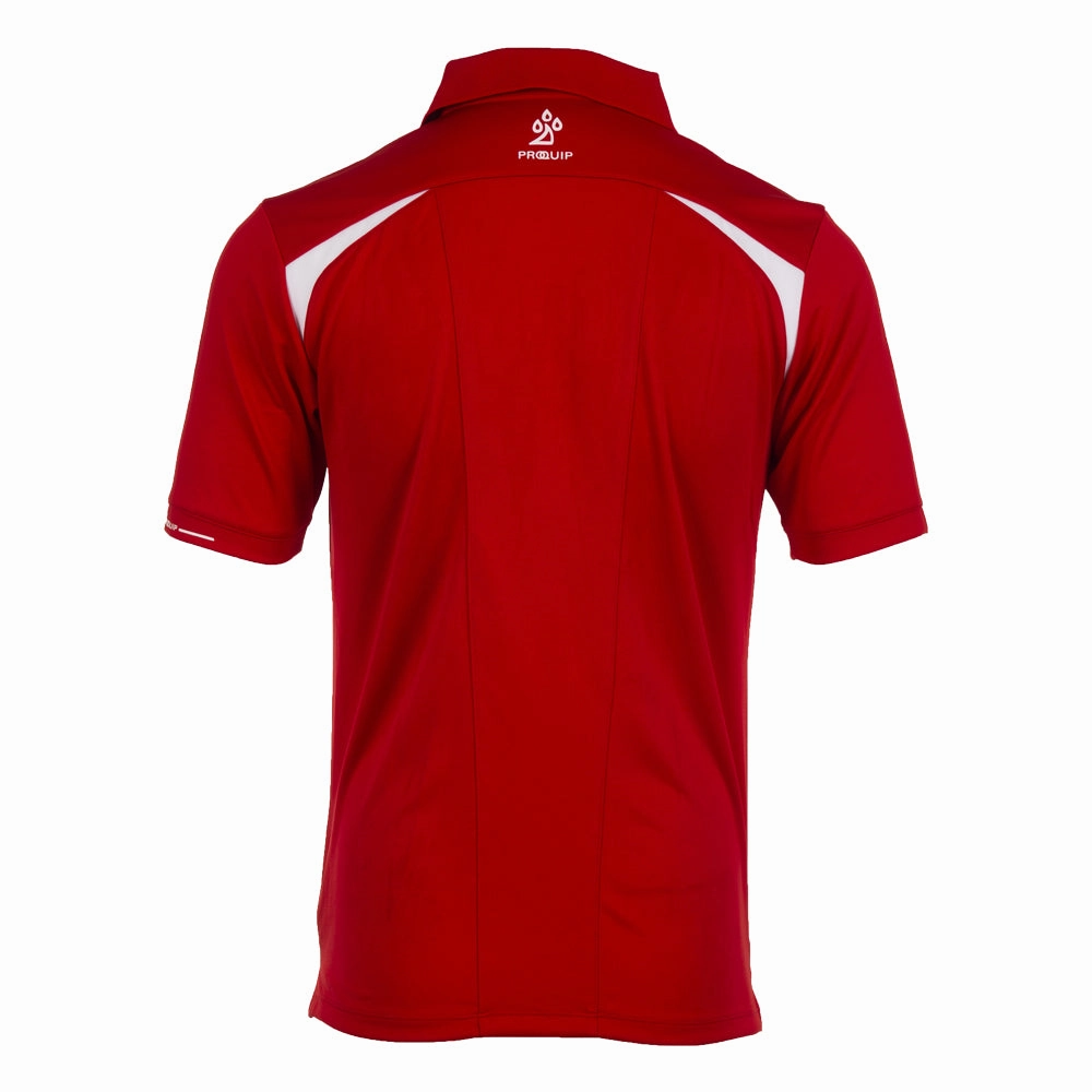 Breathable Style Minimal Outfit ProQuip Technical Panel Golf Polo Shirt - Red