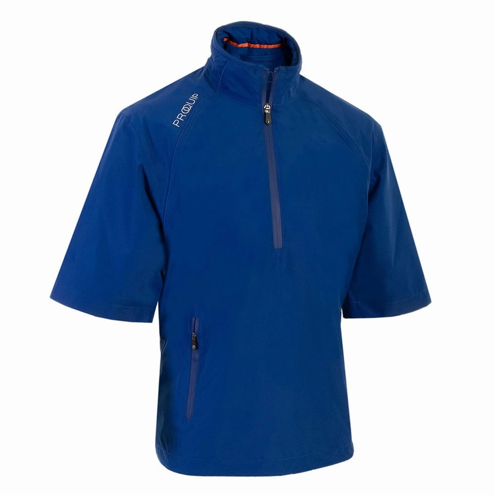 Low Profile Fastening Classic Ribbed Cuffs Proquip Tempest Half Sleeve Waterproof Top - Surf