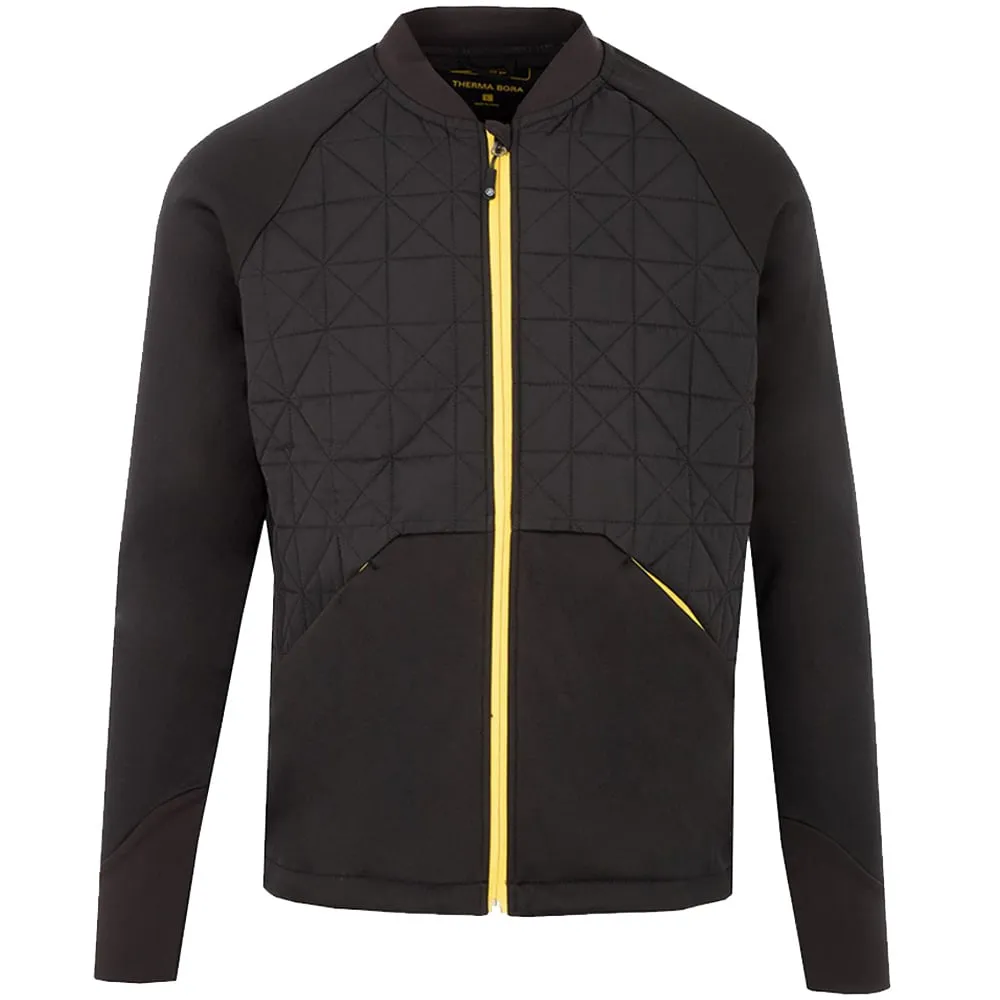 Light Travel Piece ProQuip Therma-Bora Quilt Jacket - Black/Yellow