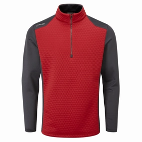 Ping Mellor 1/2 Zip Sweater - Firebrick/Asphalt product gift worthy appeal product holiday wearability
