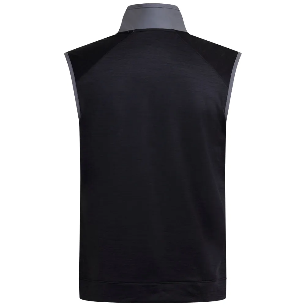 Puma Cloudspun Gilet - Black Heather/Slate Sky edge made in Asia