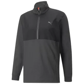Taped Seams Puma Cloudspun WRMLBL 1/4 Zip Jacket - Black