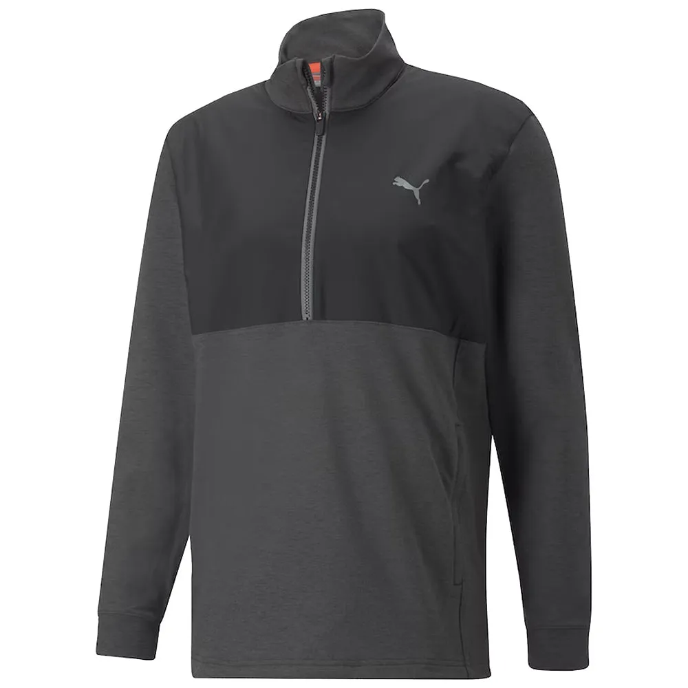Taped Seams Puma Cloudspun WRMLBL 1/4 Zip Jacket - Black