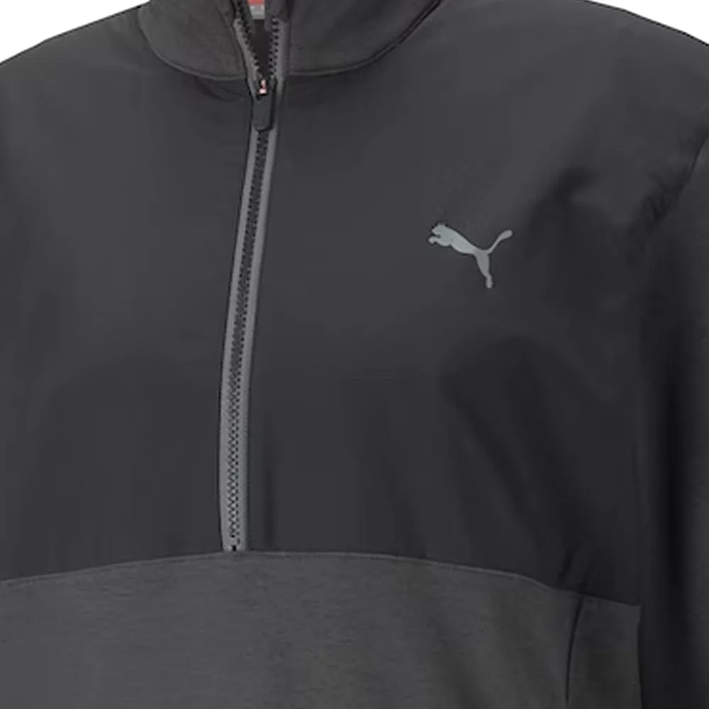 Textured Finish Puma Cloudspun WRMLBL 1/4 Zip Jacket - Black