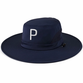 Puma Aussie P Logo Bucket Hat - Navy Blazer Downtown Chic