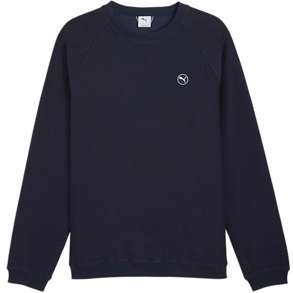 Puma Boulder 2.0 Crewneck Sweater - Deep Navy Mesh Lining All-day Comfort
