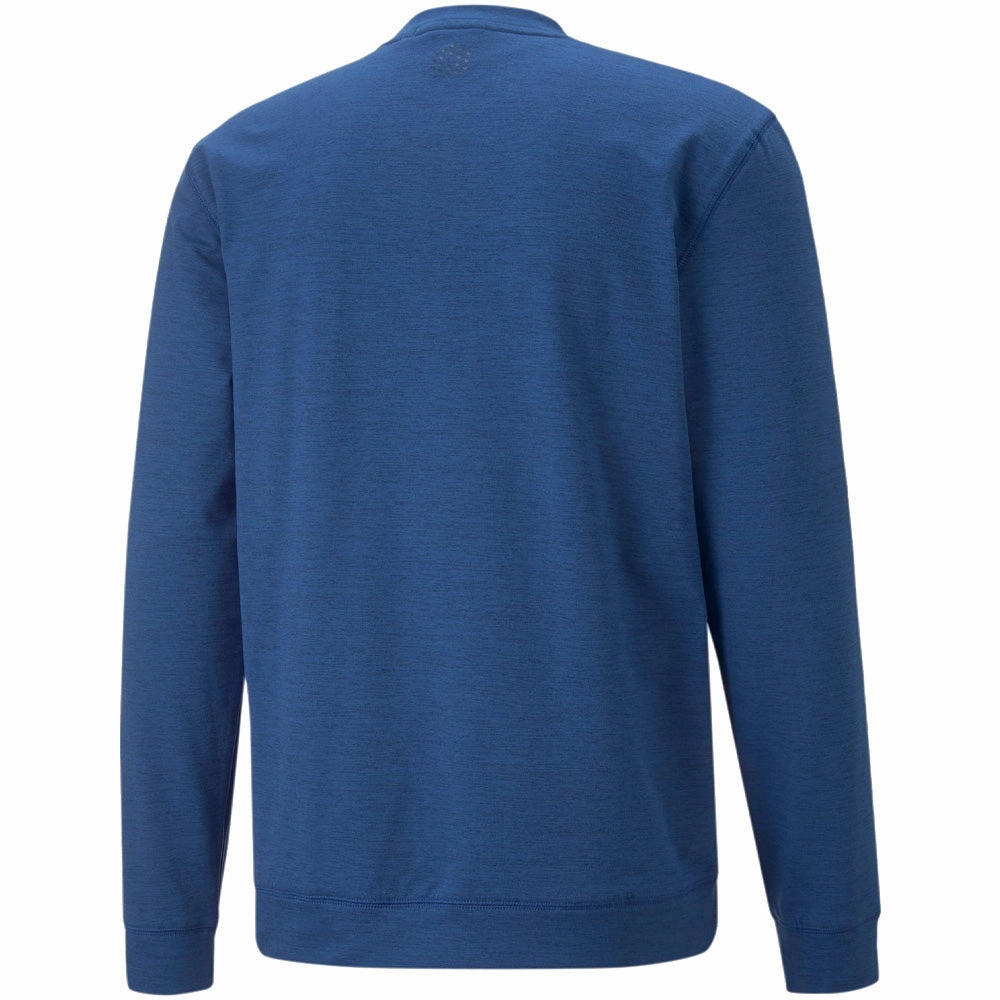 Puma Cloudspun Crew Neck Sweater - Blazing Blue Heather product shiny accents appeal