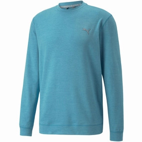 Puma Cloudspun Crewneck Sweater - Dusty Aqua Heather fit test Ombre