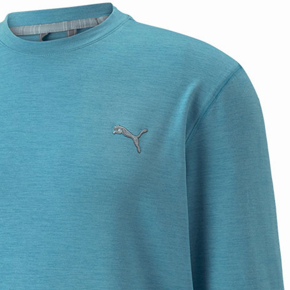 Puma Cloudspun Crewneck Sweater - Dusty Aqua Heather Graphic Art
