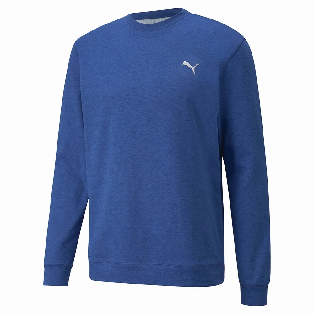 Puma Cloudspun Crewneck Sweater - Mazarine Blue Heather Cool Shades City Casual
