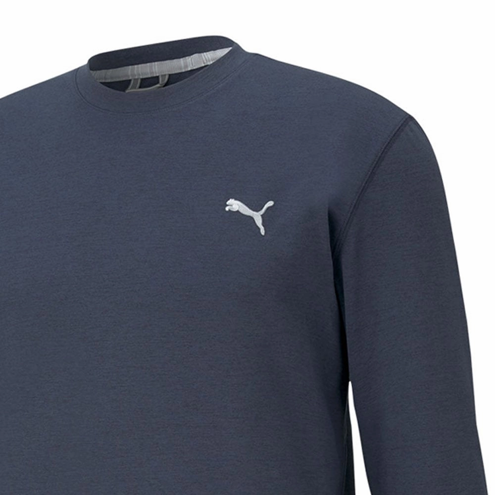Puma Cloudspun Crewneck Sweater - Navy Blazer/Heather Chill Style