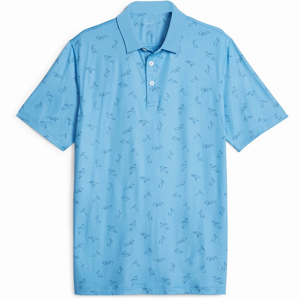 Light Comfort Puma Cloudspun Echo Polo Shirt - Regal Blue/Navy Blazer