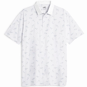 Everyday Essential Puma Cloudspun Echo Polo Shirt - White Glow/Navy Blazer