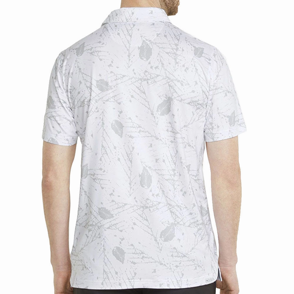 Ultimate Fit Trendy Layering Puma Cloudspun Frequency Polo Shirt - Bright White/High Rise