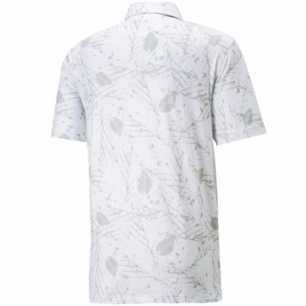 Puma Cloudspun Frequency Polo Shirt - Bright White/High Rise Relaxed Design