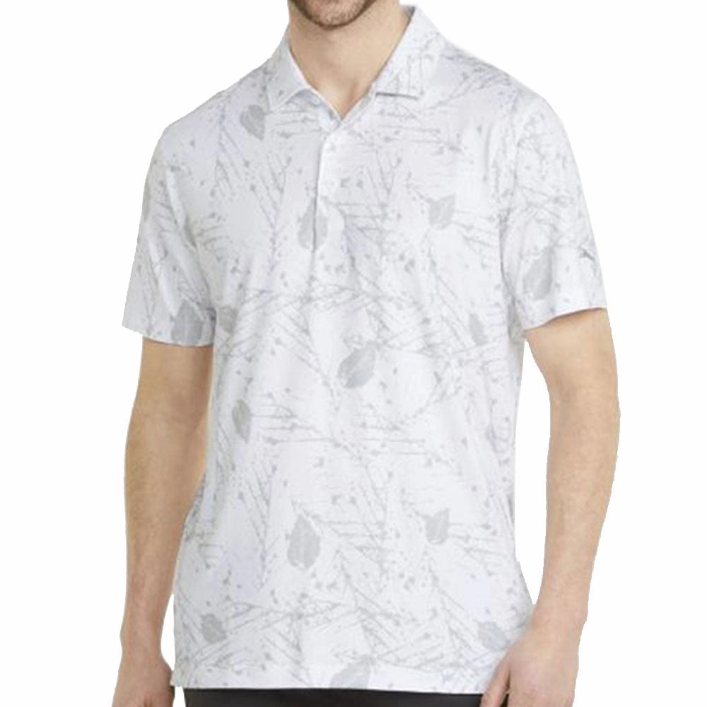 Puma Cloudspun Frequency Polo Shirt - Bright White/High Rise Universal Silhouette Garment Dyed Finish