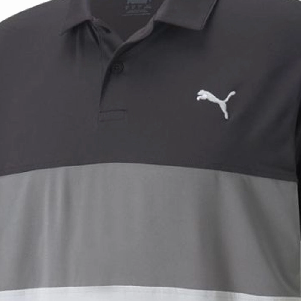 Easy Care Fresh Outfit Style Puma Cloudspun Highway Polo Shirt - Black/High Rise