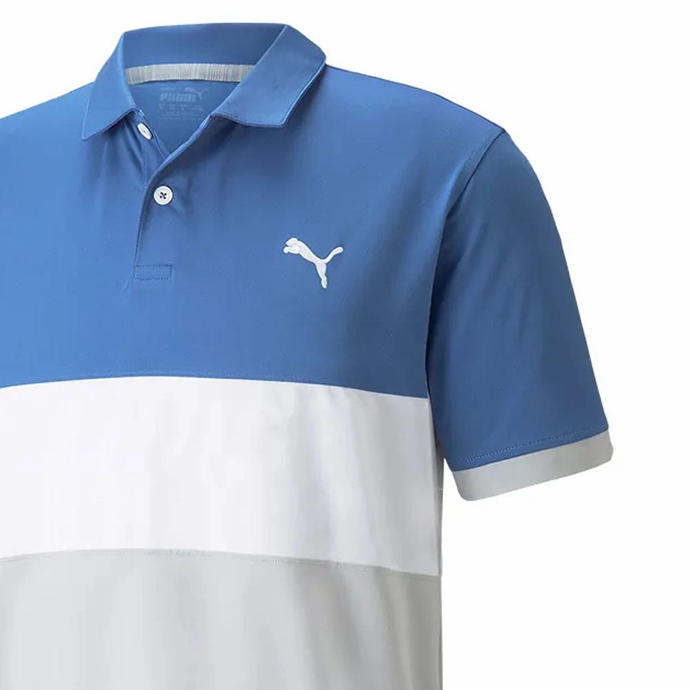 Breezy Comfort Puma Cloudspun Highway Polo Shirt - Bright Cobalt/High Rise
