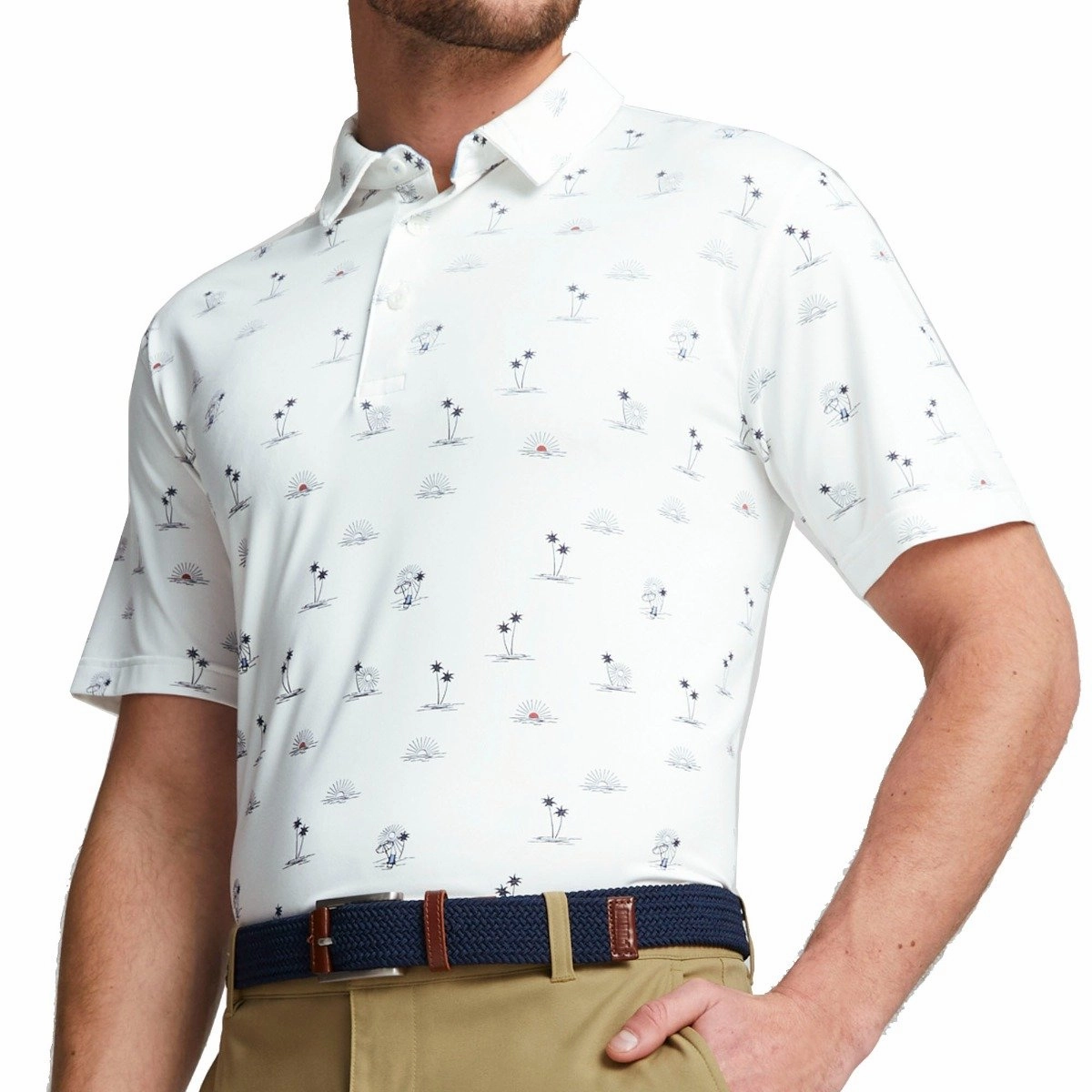 Puma Cloudspun Horizons Polo Shirt - Bright White/Heartfelt Thermal Regulation Layer