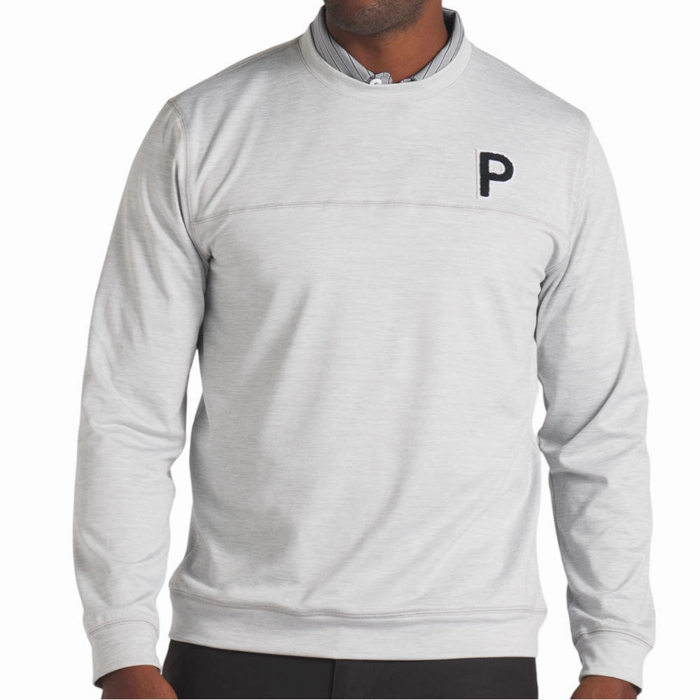 Puma Cloudspun Patch Crewneck Sweater - Ash Gray Heather Comfort Layering