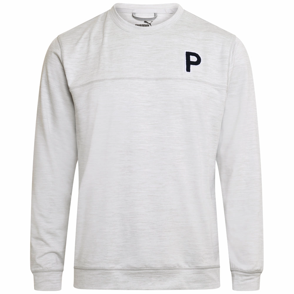 product innovation potential Puma Cloudspun Patch Crewneck Sweater - Ash Gray Heather