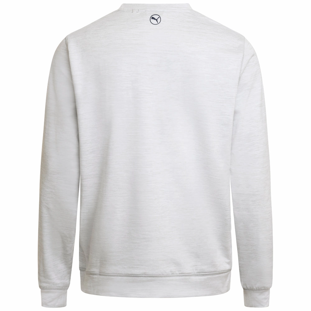 Puma Cloudspun Patch Crewneck Sweater - Ash Gray Heather Simple Style