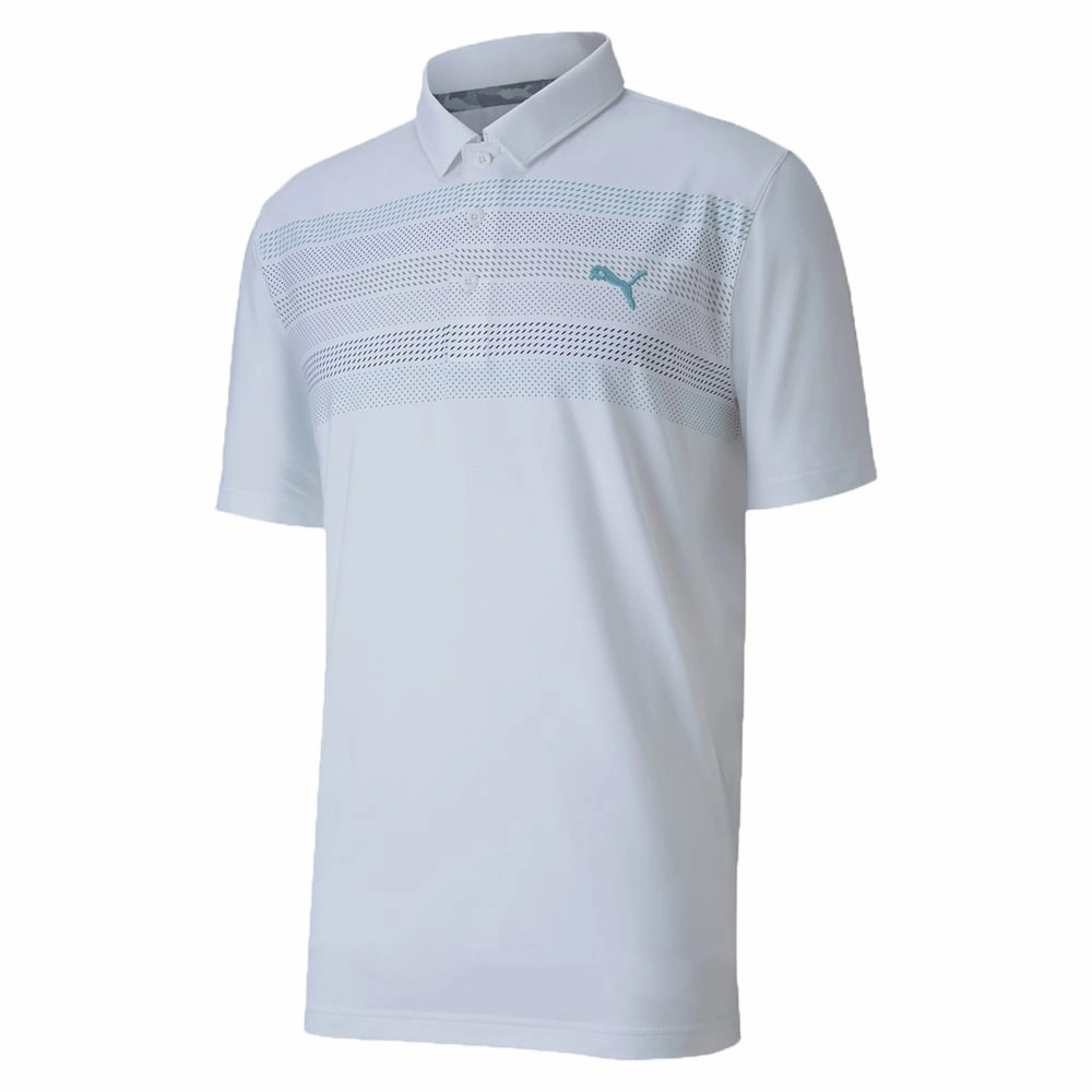 Slim Fit Design Timeless Appeal Puma Cloudspun Road Map Polo Shirt - Bright White