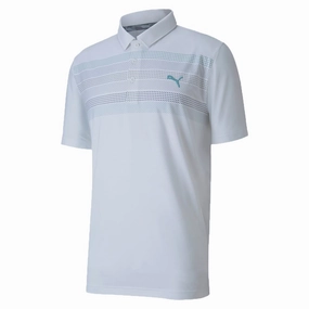 Slim Fit Design Timeless Appeal Puma Cloudspun Road Map Polo Shirt - Bright White