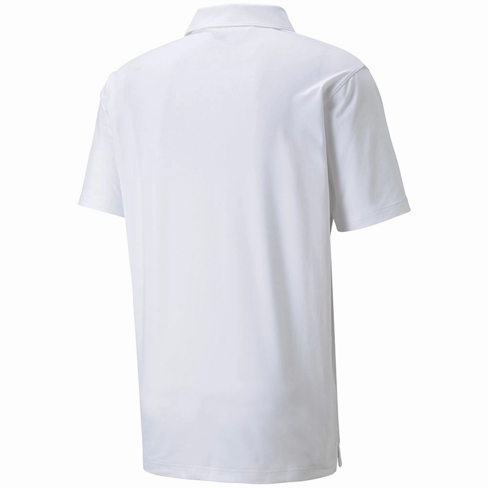 Perfect Comfort Puma Cloudspun Road Map Polo Shirt - Bright White/Teaberry
