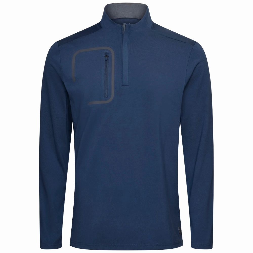 Minimal Look Trendy Essentials Puma Cloudspun Tech 1/4 Zip Pullover - Deep Navy
