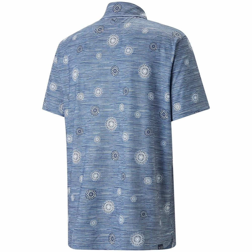 Puma Cloudspun Wheels Polo Shirt - Navy Blazer Garment Dyed Odor Control Finish