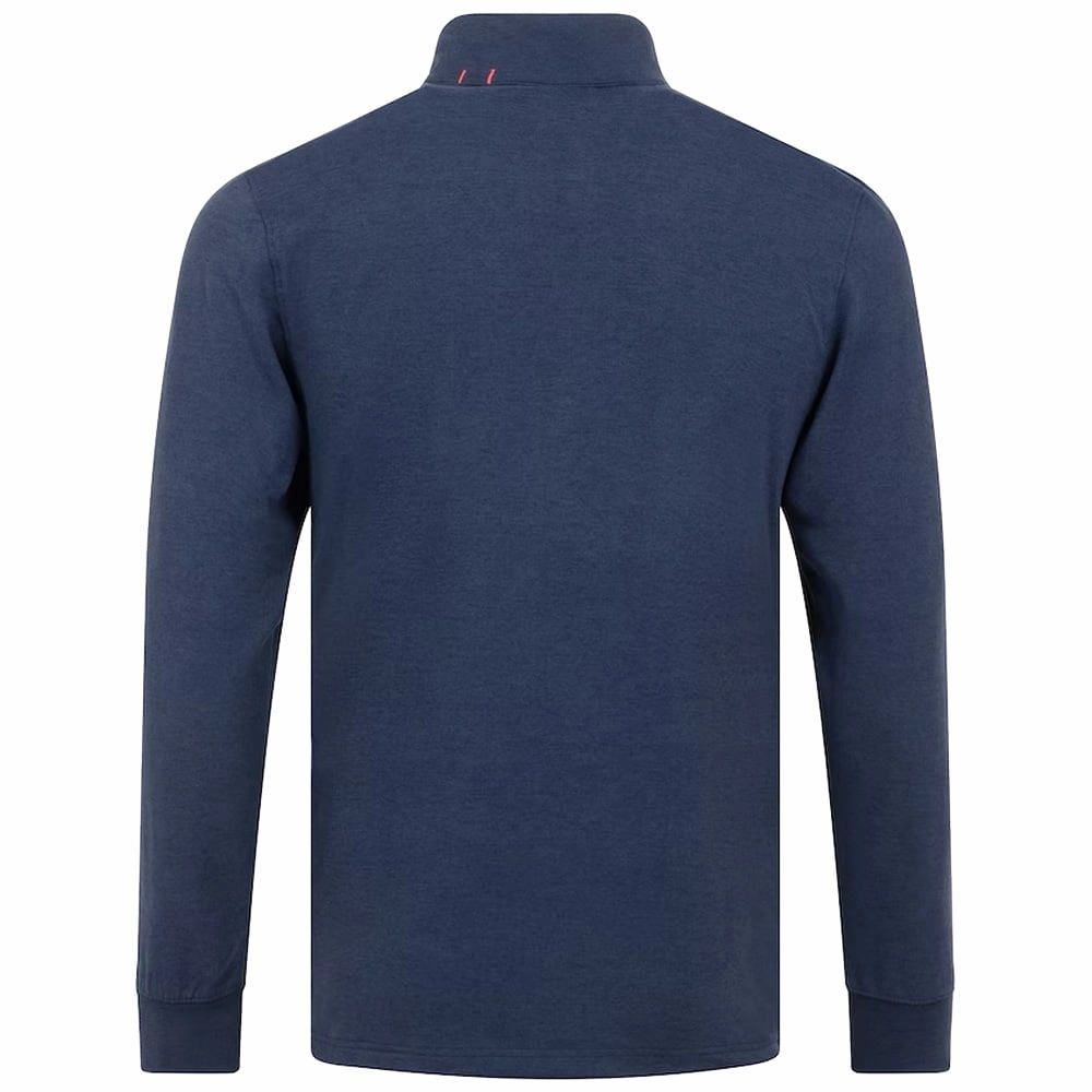 Puma Cloudspun WRMLBL 1/4 Zip Pullover - Navy Blazer Herringbone Warm Layer