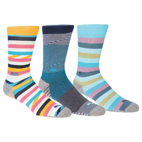 fringe fade - resistant Puma Fusion Stripe Crew Socks  (3-Pack) - Multi