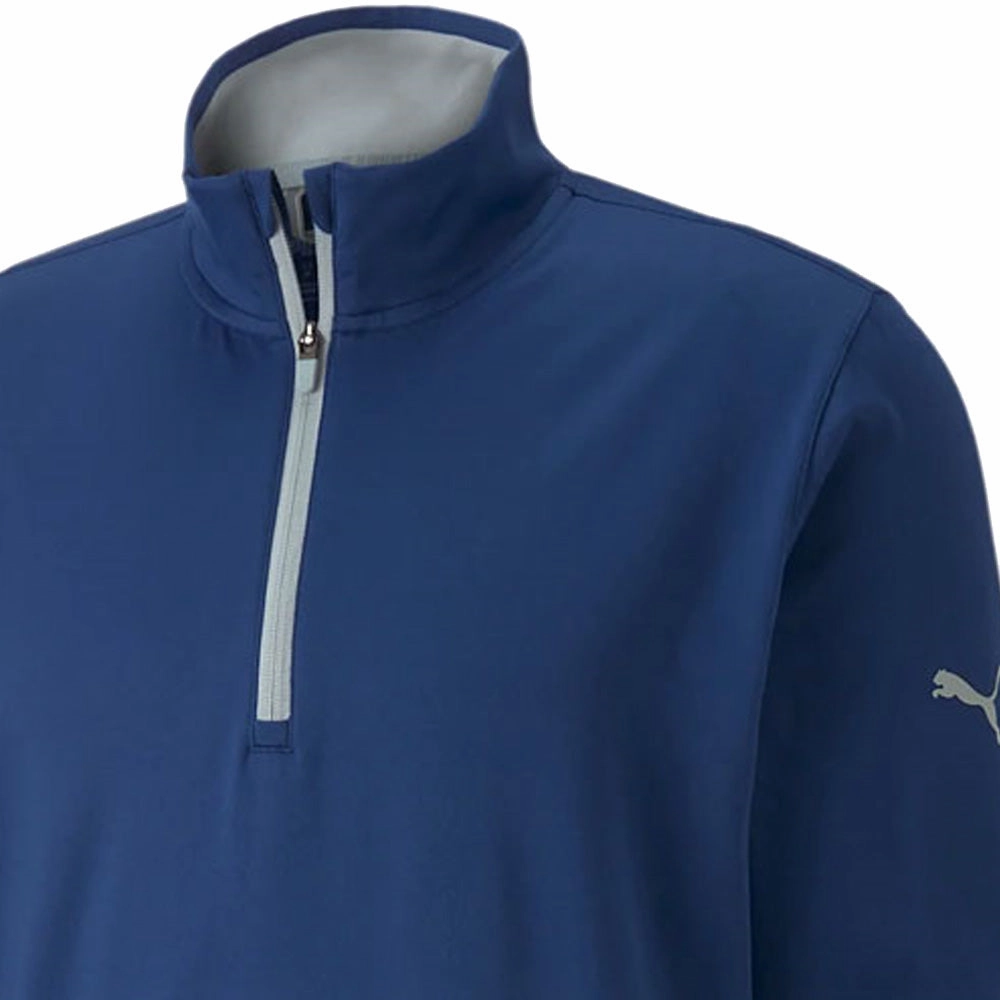 Puma Gamer 1/4 Zip Pullover - Blazing Blue/High Rise neon colors
