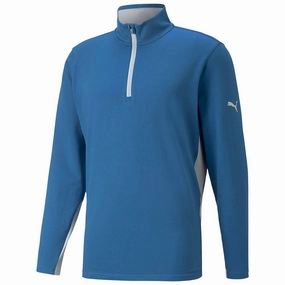 Puma Gamer 1/4 Zip Pullover - Lake Blue/High Rise simple design