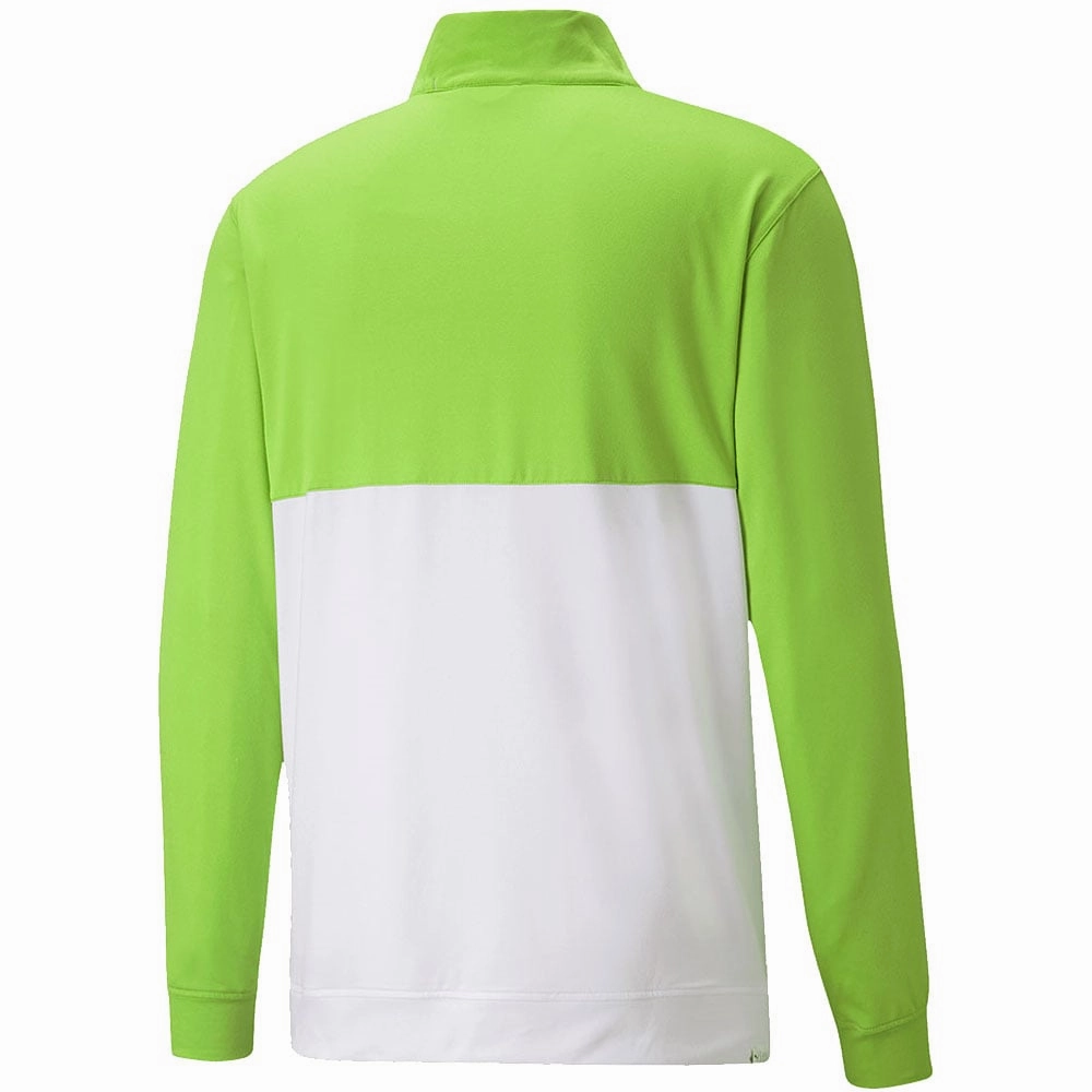 Puma Gamer Colour Block 1/4 Zip Pullover - Greenery/Bright White Fashion Piece