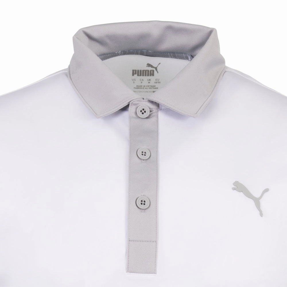 Outdoor Trend Look Non Toxic Printing Puma Gamer Polo Shirt - Bright White/High Rise