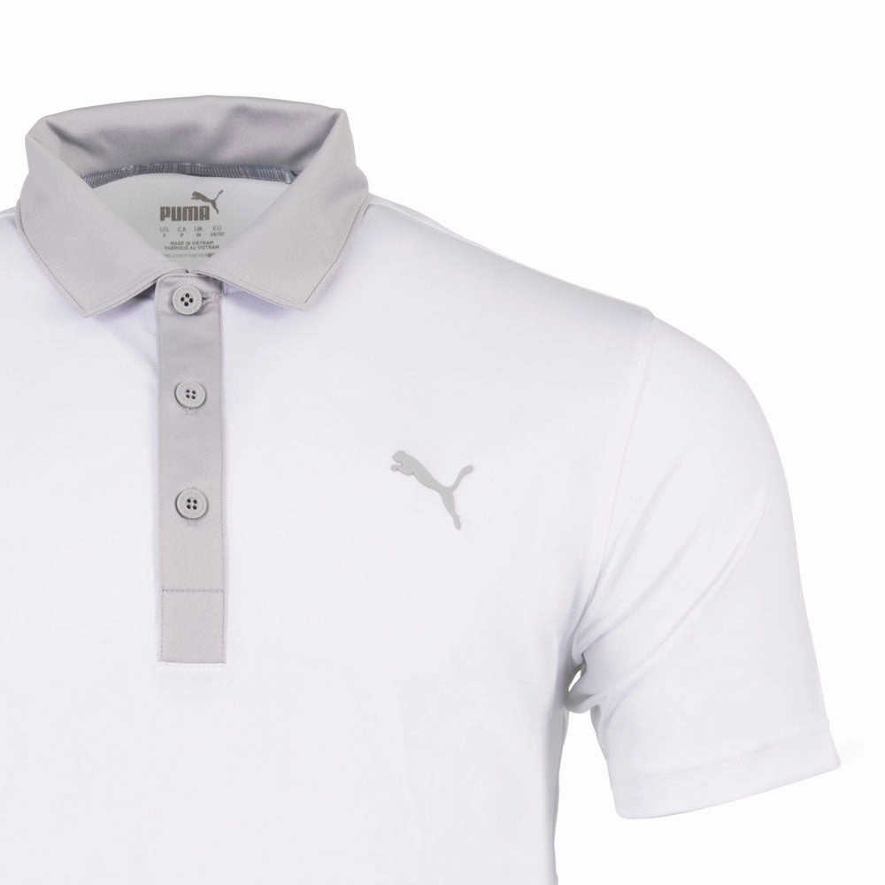 Sporty and Stylish Urban Fashion Look Puma Gamer Polo Shirt - Bright White/High Rise