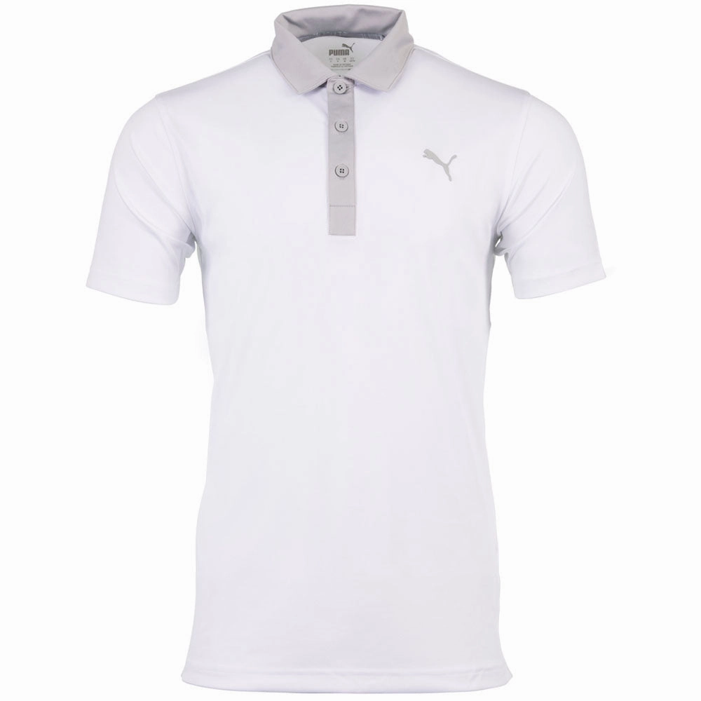 Versatile Layer Soft Fabric Puma Gamer Polo Shirt - Bright White/High Rise