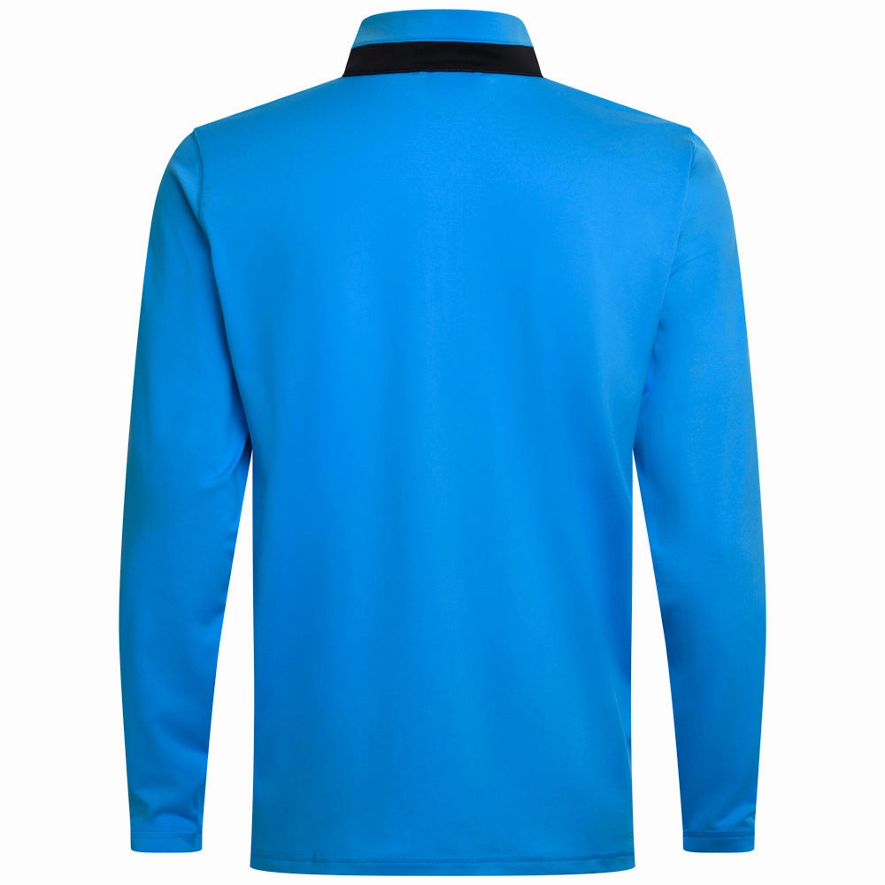 Relaxed Layers Street Staple Puma Lightweight 1/4 Zip Pullover - Aqua Blue/Black