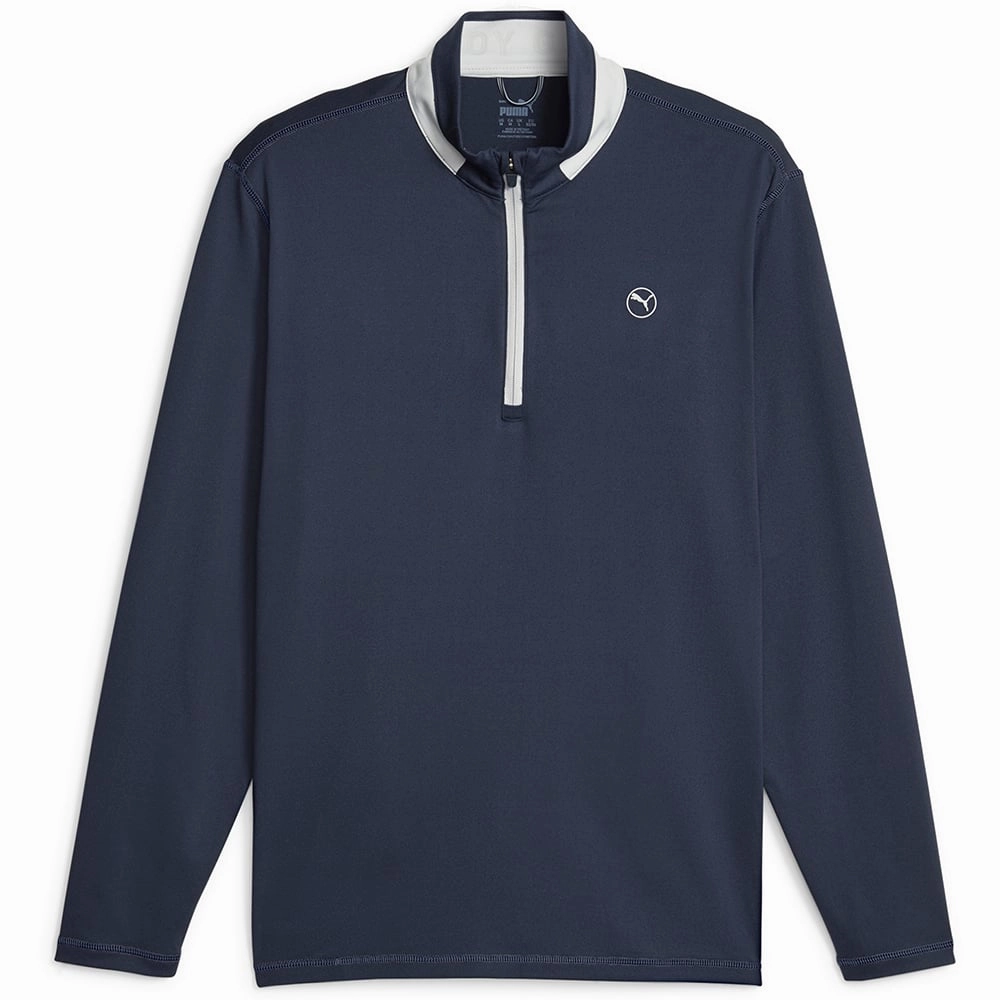 product tribal energy absorbent Puma Lightweight 1/4 Zip Pullover - Navy Blazer/Ash Grey