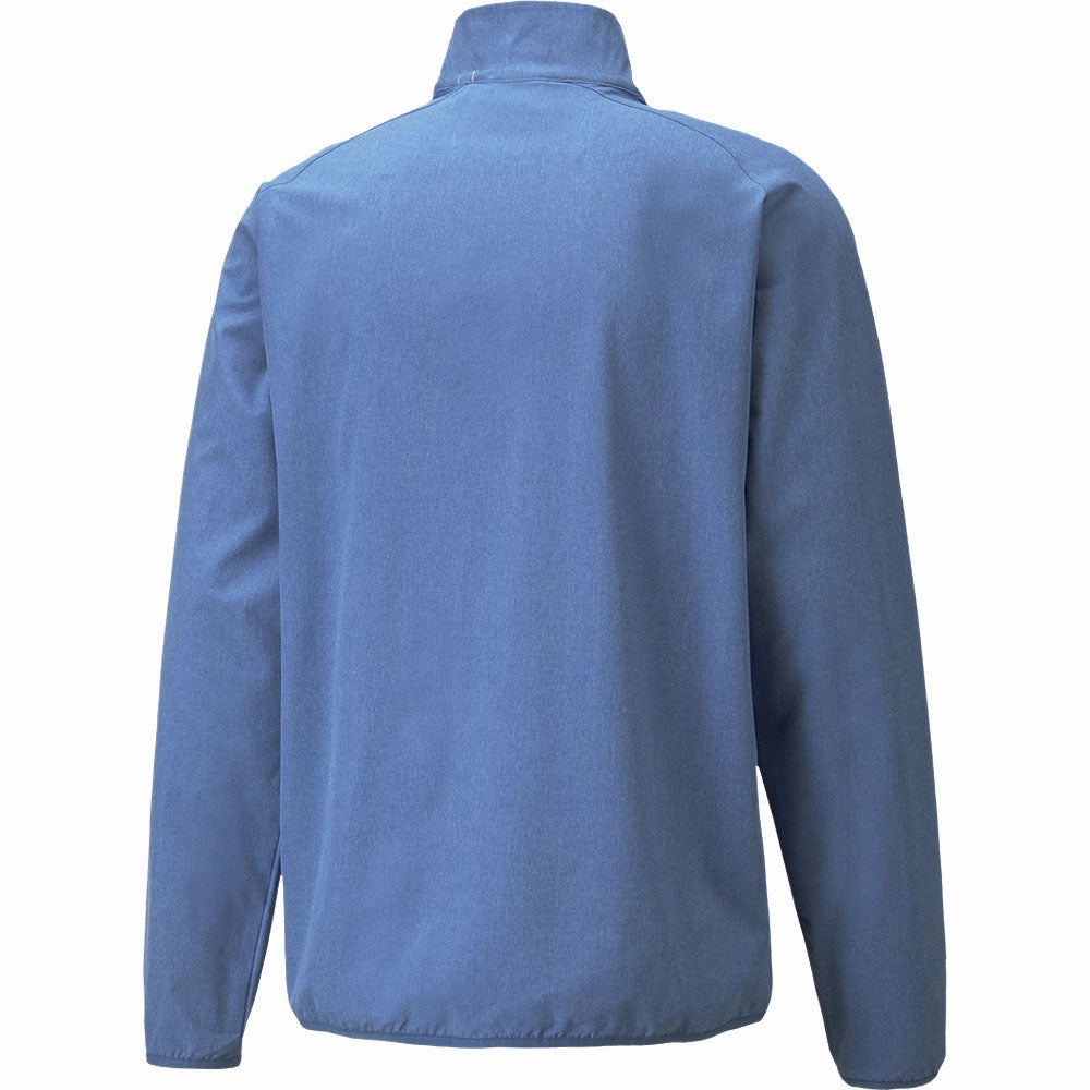 Premium Style Puma Marin Woven 1/4 Zip Pullover - Bright Cobalt Heather