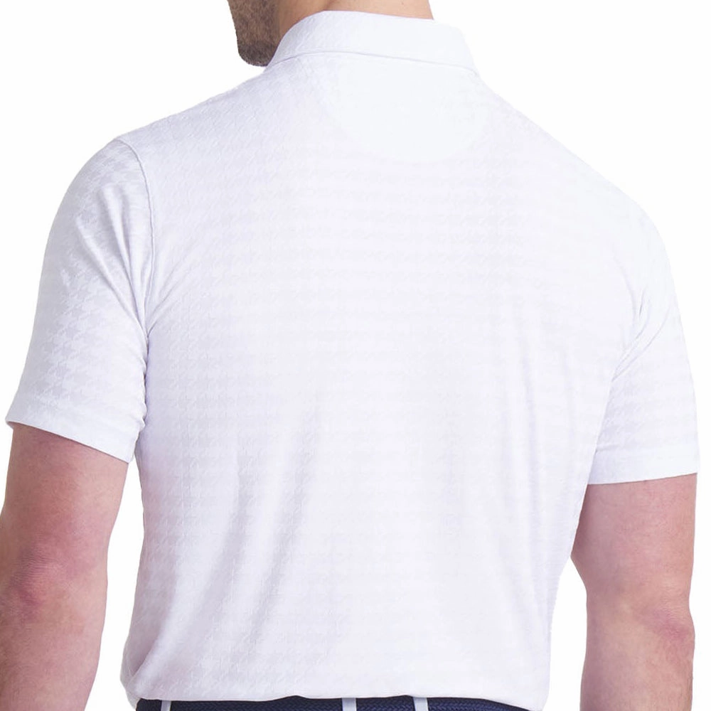 RecycledBlend Puma MATTR Houndstooth Polo Shirt - White Glow