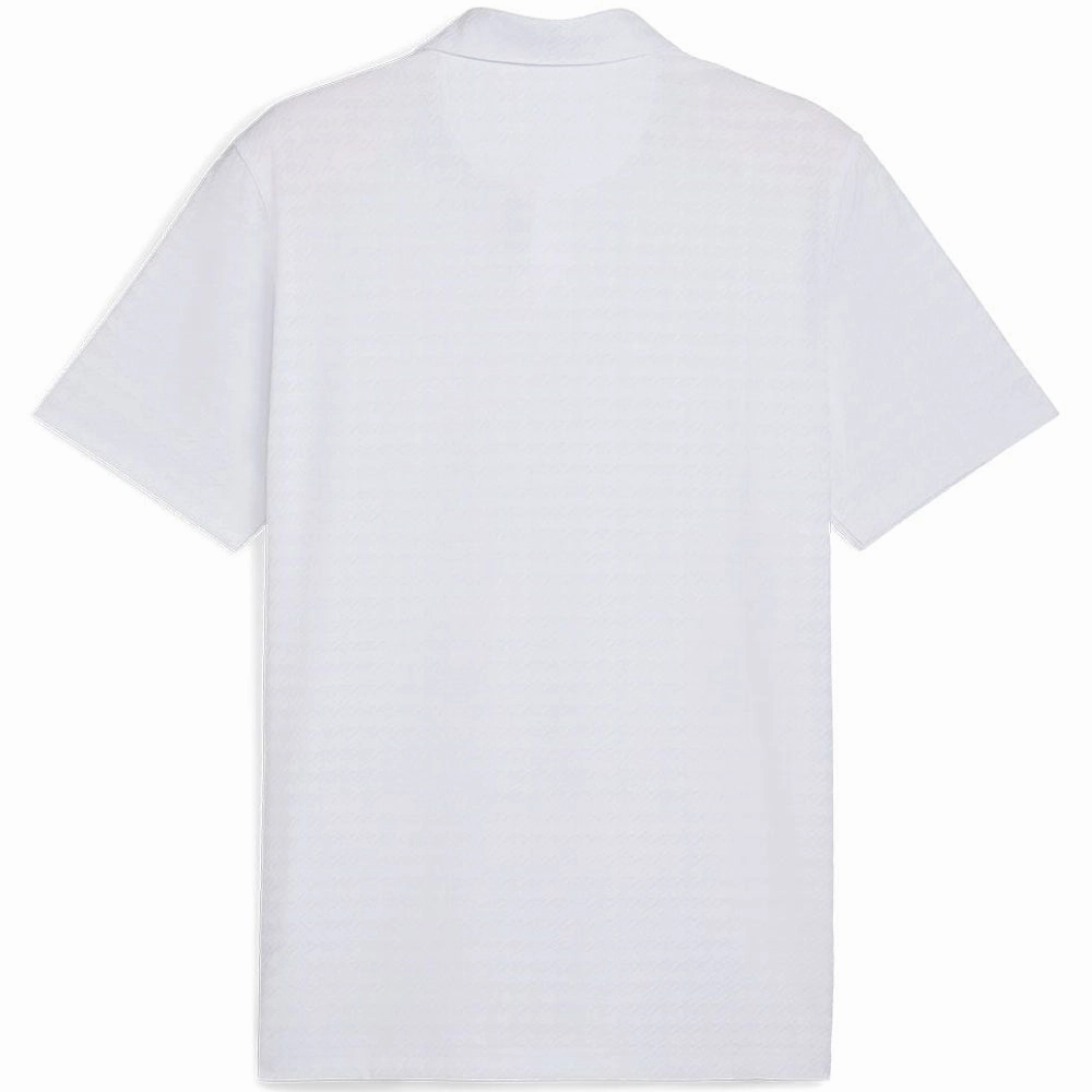 Puma MATTR Houndstooth Polo Shirt - White Glow Basic Layering Casual Layers