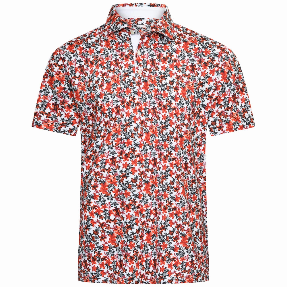 Puma MATTR Lillie Polo Shirt - Intense Red/Silver Sky Tight Fit Everyday Chic