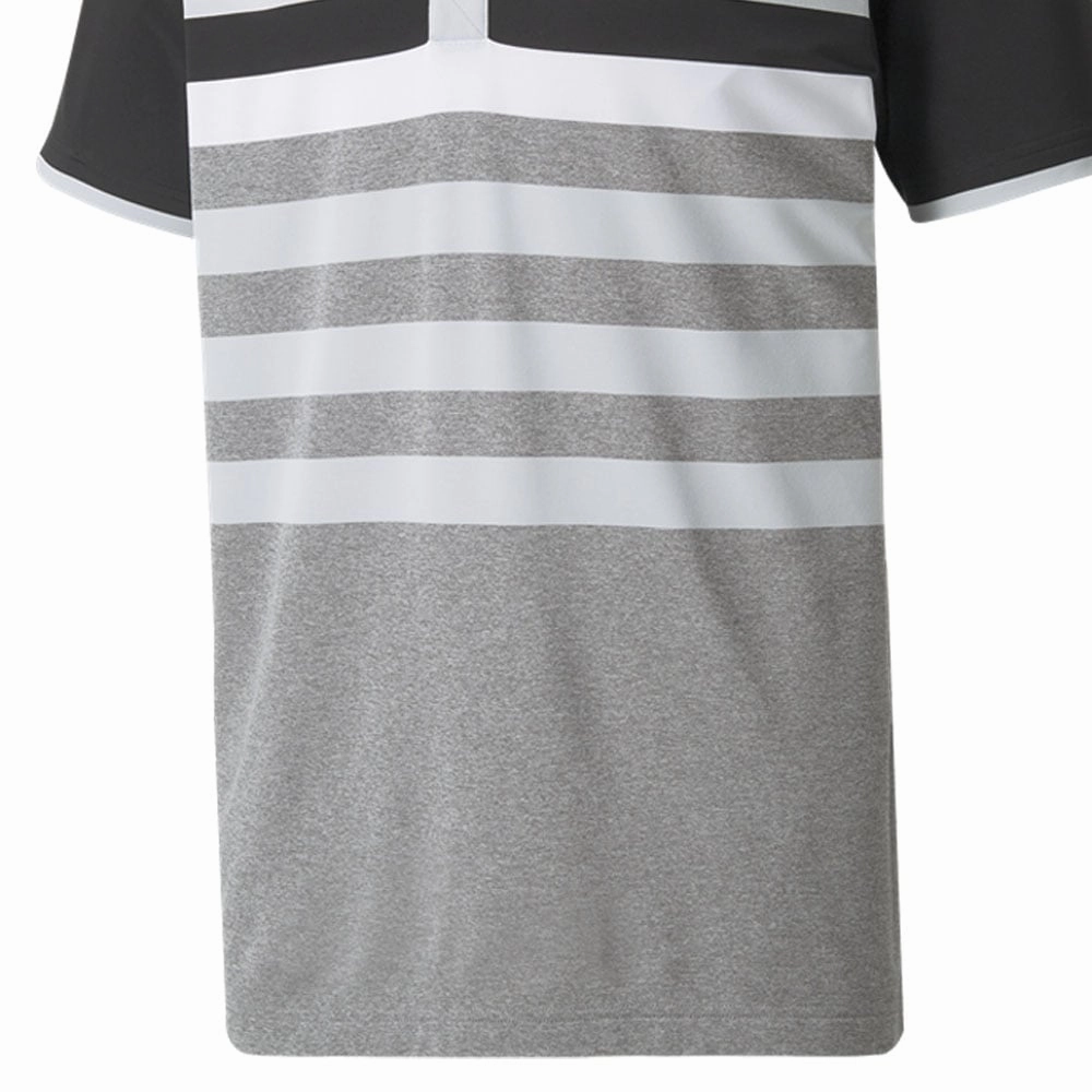Puma MATTR One Way Polo Shirt - Black/High Rise Trendy Comfort Fit